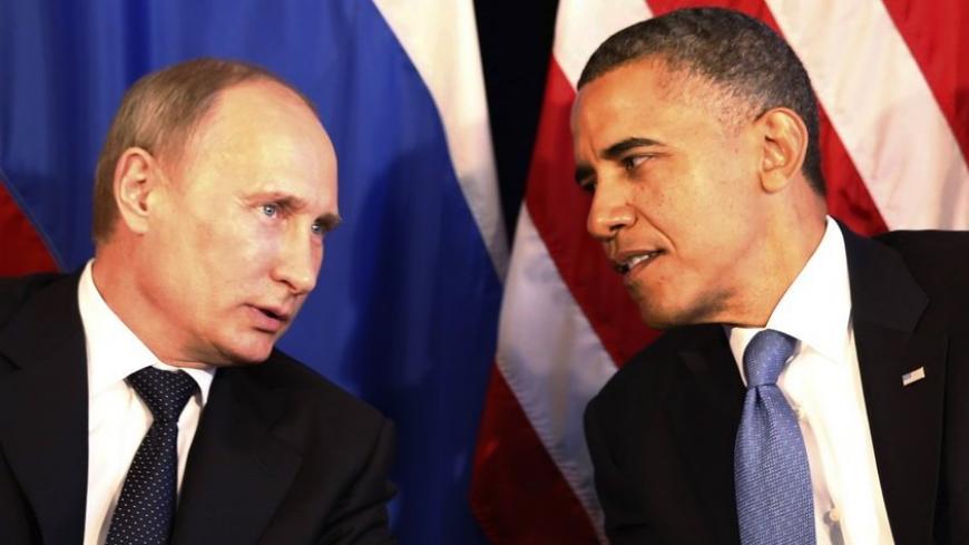 U.S. President Barack Obama meets with Russia's President Vladimir Putin in Los Cabos, Mexico, June 18, 2012. The leaders are in Los Cabos to attend the G20 summit. REUTERS/Jason Reed (MEXICO - Tags: POLITICS) - RTR33TZM