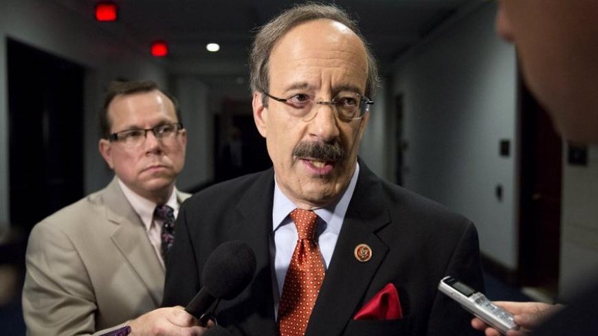 U.S. Representative Eliot Engel (D-NY) speaks to the media before attending a closed meeting for members of Congress on the situation in Syria at the U.S. Capitol in Washington September 1, 2013. REUTERS/Joshua Roberts (UNITED STATES - Tags: POLITICS CONFLICT) - RTX133XB