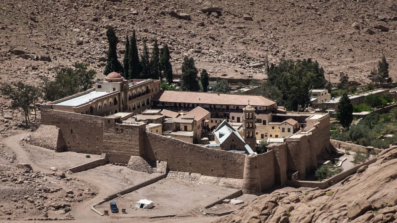 A picture taken on April 16, 2017, shows a general view of the Monastery of St. Catherine in Egypt's South Sinai.