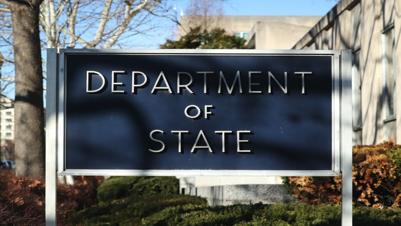 The US Department of State is seen on Jan. 6, 2020, in Washington, DC.