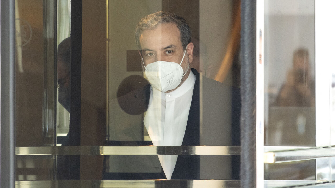 Abbas Araghchi, political deputy at the Ministry of Foreign Affairs of Iran, leaves the 'Grand Hotel Wien' after the closed-door nuclear talks in Vienna on June 2, 2021, where diplomats of the UK, the EU, China, Russia and Iran hold their talks.