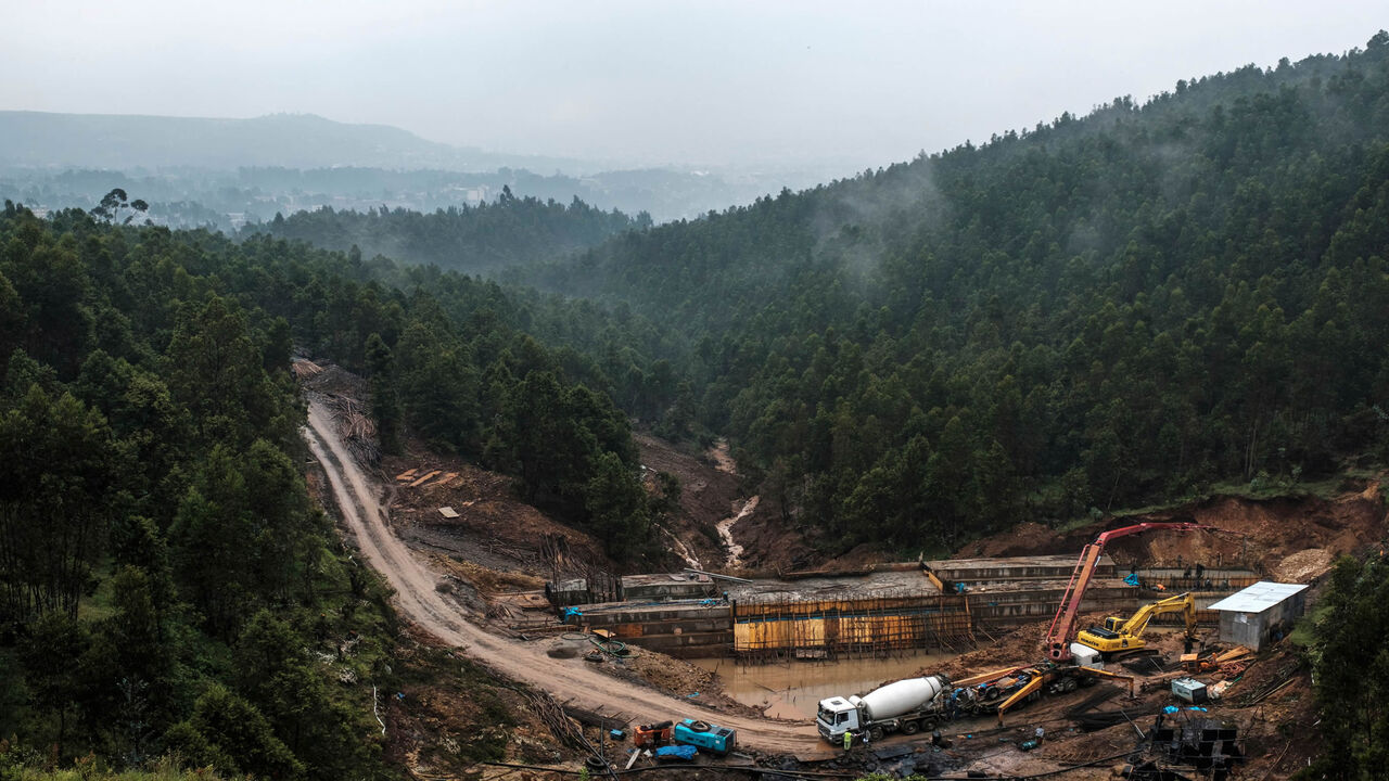 View of the construction site of a dam at the Entoto Park, Addis Ababa, Ethiopia, Sept. 22, 2020.