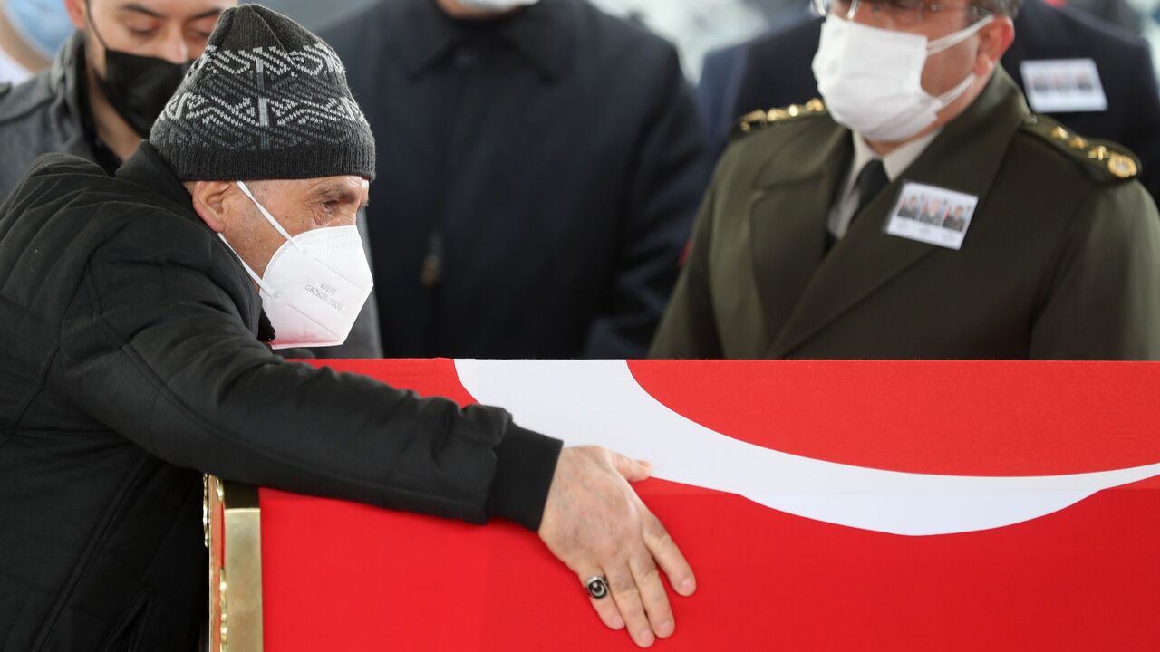 Funeral for Turkish soldier