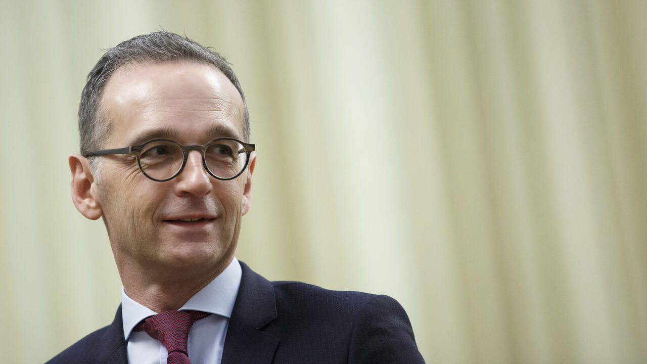 German Foreign Minister Heiko Mass meets Chinese Vice President Wang Qishan (not pictured) at the Great Hall of the People on Nov. 13, 2018 in Beijing, China. 