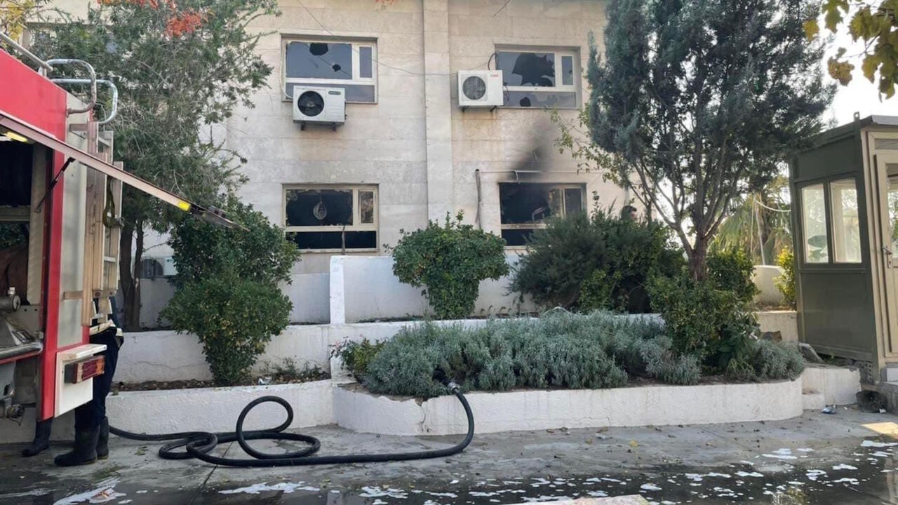 Photos posted on Tuesday show damage following protests.