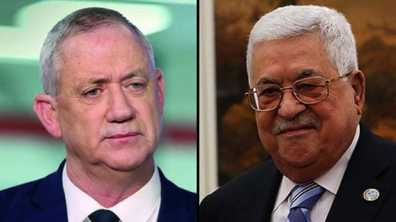 Benny Gantz and Mahmoud Abbas.