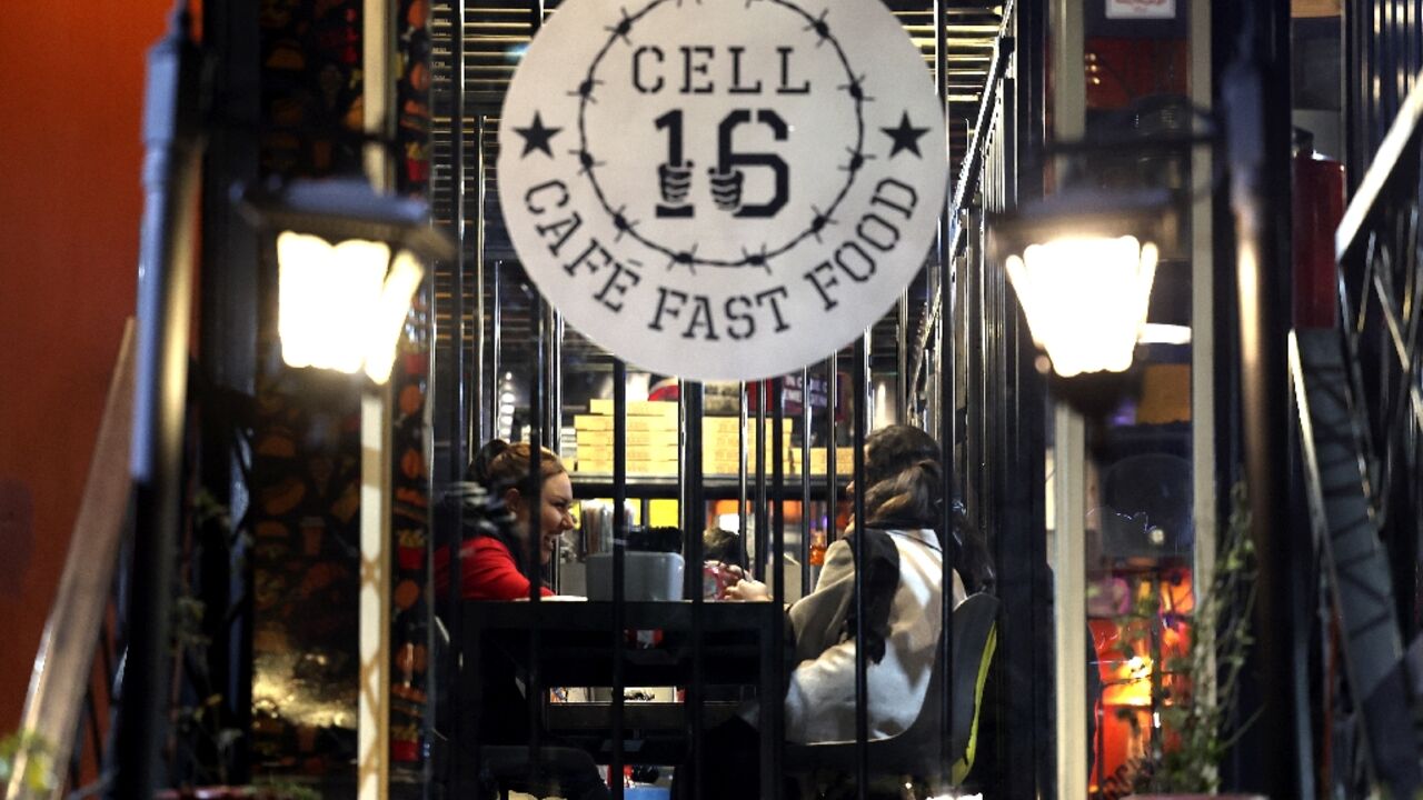 Iranians dine at restaurant-prison 'Cell 16' in eastern Tehran Iranians dine at restaurant-prison 'Cell 16' in eastern Tehran