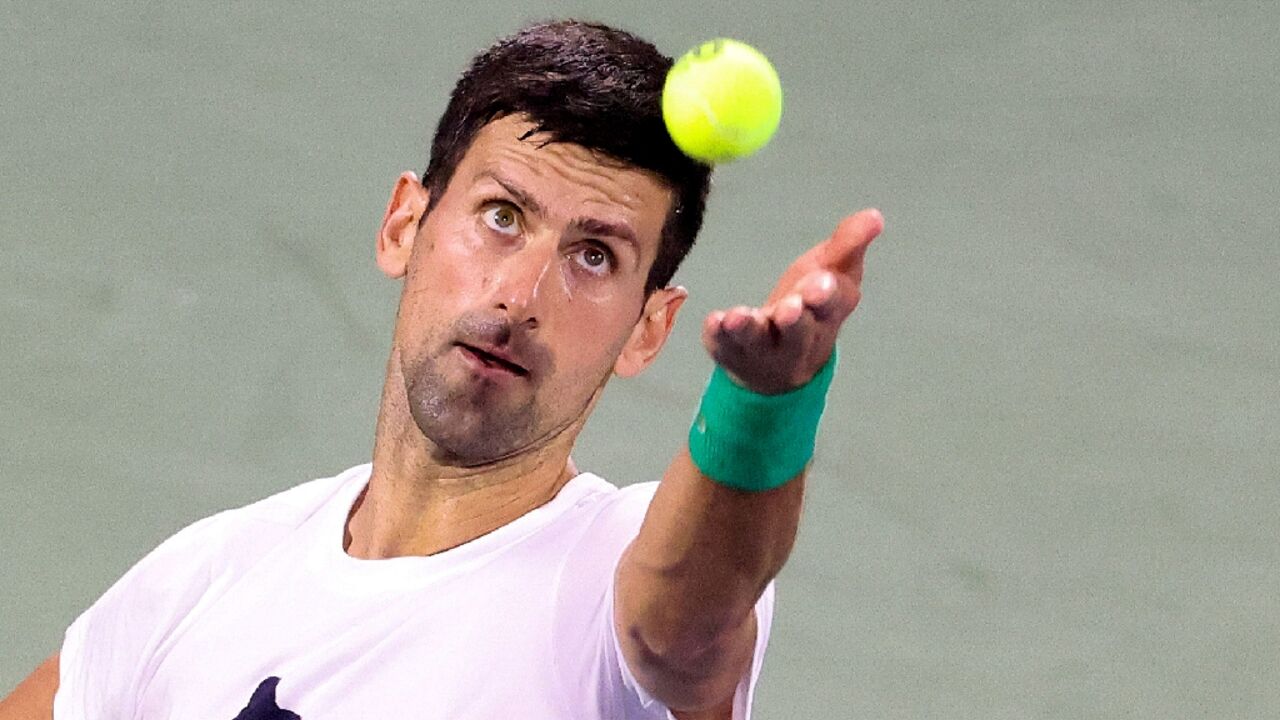 Back on court: Novak Djokovic training in Dubai Back on court: Novak Djokovic training in Dubai