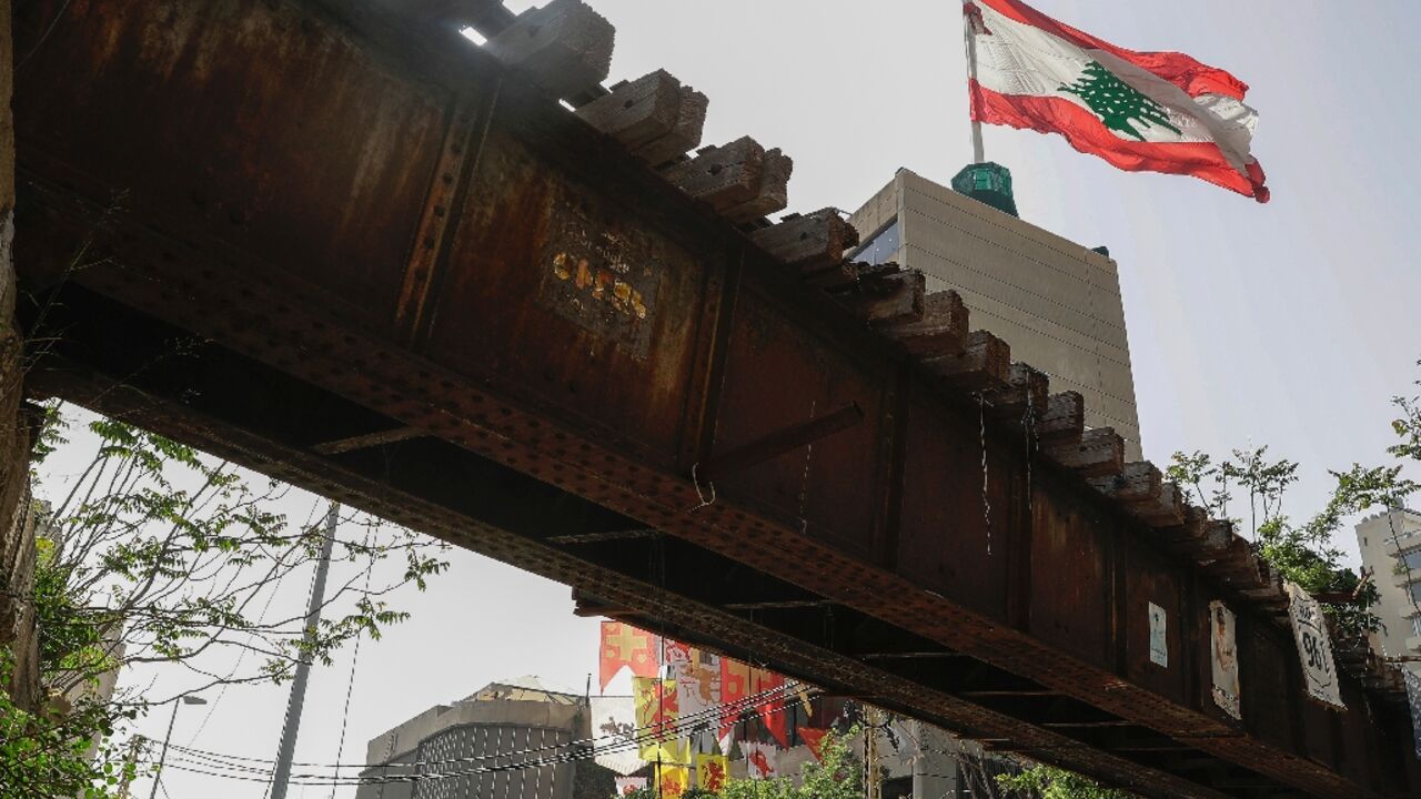 A picture taken on May 1, 2019 shows a section of the disused railway in the Lebanese capital Beirut A picture taken on May 1, 2019 shows a section of the disused railway in the Lebanese capital Beirut