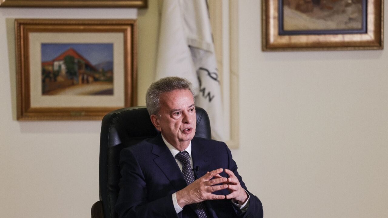 Lebanon's Central Bank Governor Riad Salameh, pictured at his office in the capital Beirut on December 20, 2021