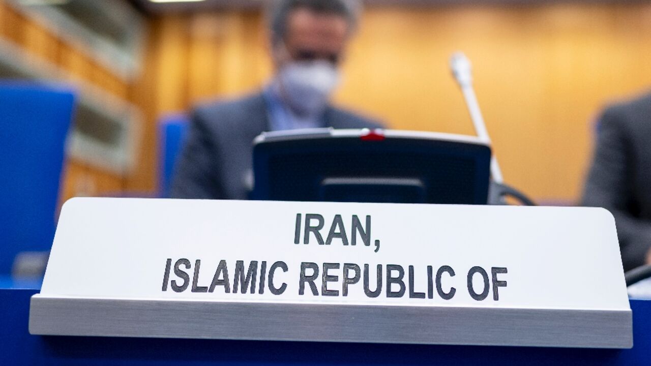 The United States and Iran -- whose seat at negotiations in Vienna is seen here -- are 'close' to a deal on reviving a critical nuclear pact, the State Department said on March 16, 2022 after months of intense negotiations