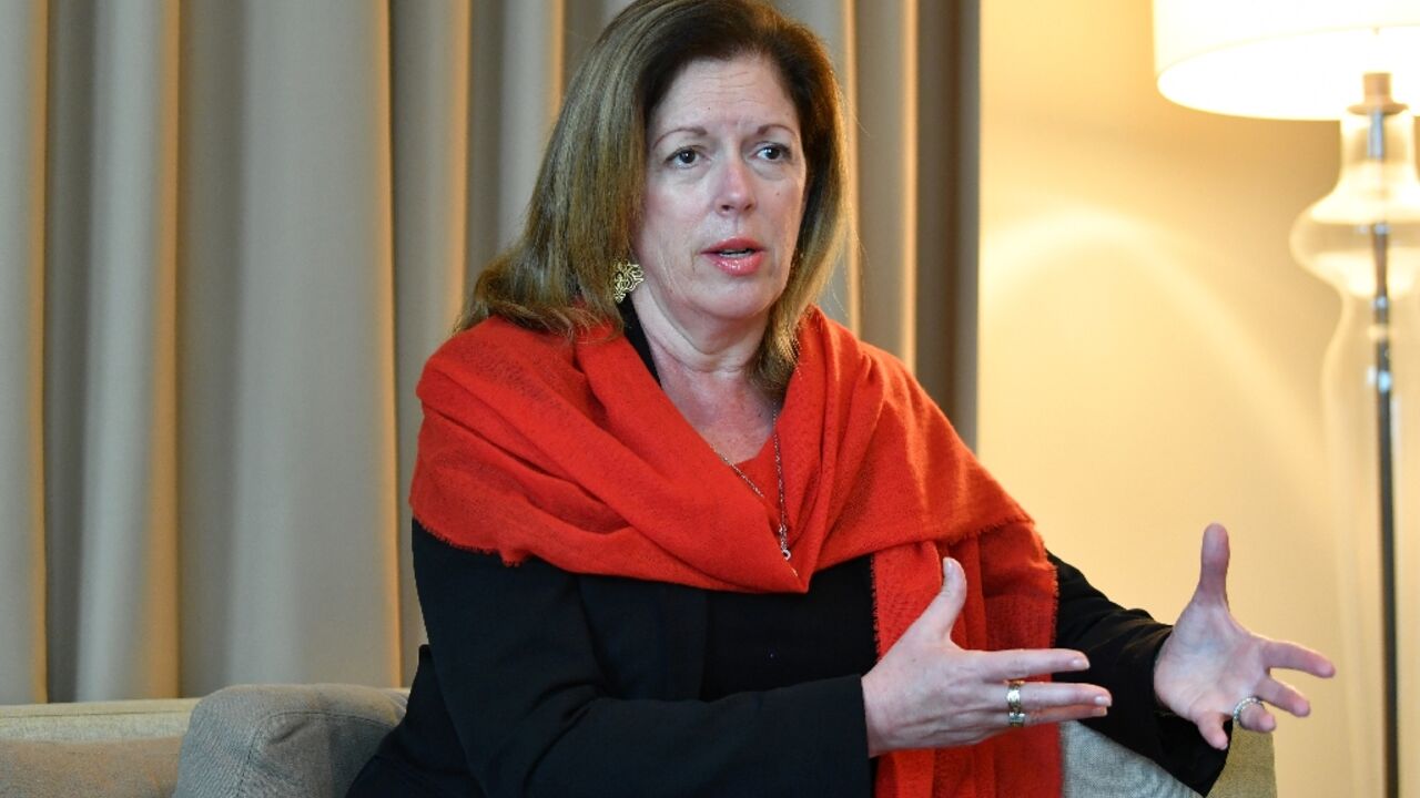 Stephanie Williams, Deputy Special Representative of the UN Secretary-General for Political Affairs in Libya, during an interview with AFP at a hotel in Tunis, on March 26, 2022 Stephanie Williams, Deputy Special Representative of the UN Secretary-General for Political Affairs in Libya, during an interview with AFP at a hotel in Tunis, on March 26, 2022