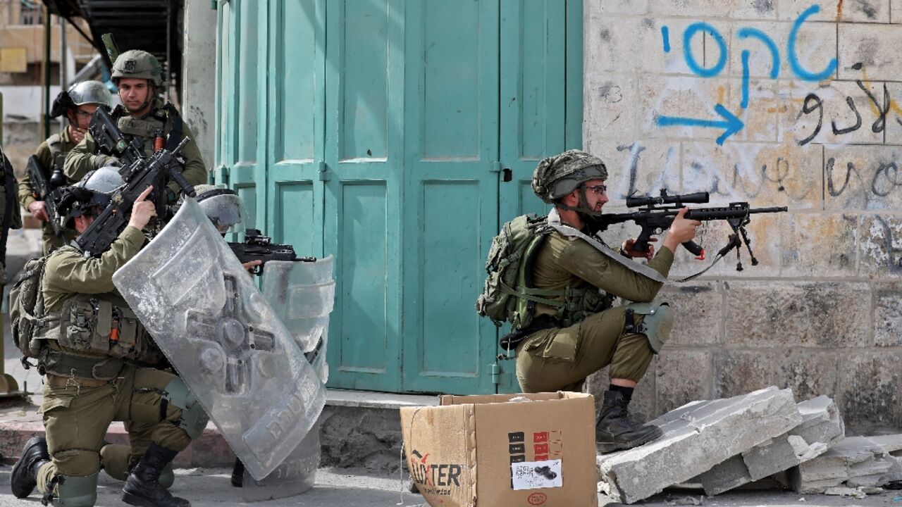 Israeli security forces deploy amid clashes with Palestinian protesters in Hebron, in the occupied West Bank Israeli security forces deploy amid clashes with Palestinian protesters in Hebron, in the occupied West Bank