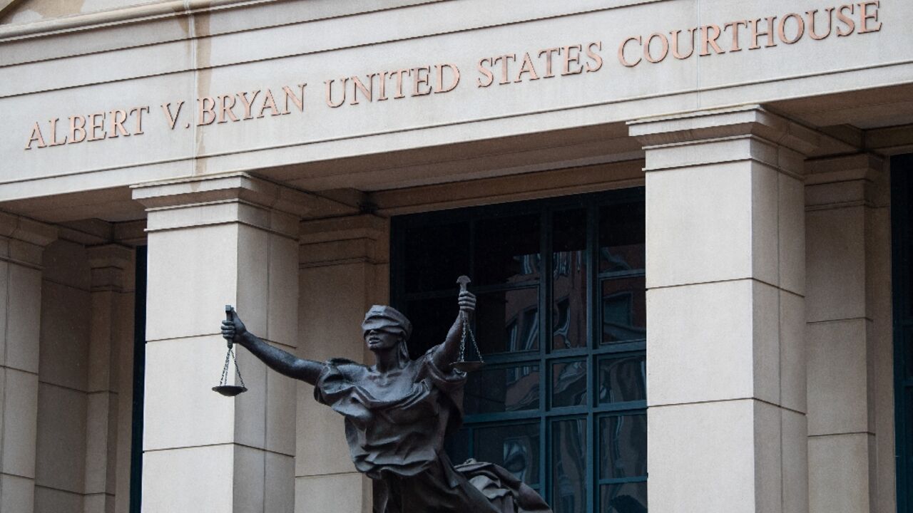 The Albert V. Bryan Federal Courthouse where alleged Islamic State "Beatle" El Shafee Elsheikh is on trial