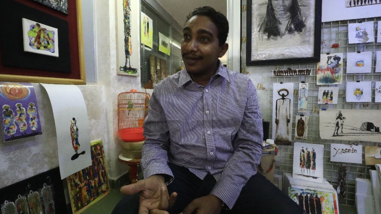 Mutaz Al-Fateh has been using his special recipes to create his unique paint from tea and coffee, and other products, for years Mutaz Al-Fateh has been using his special recipes to create his unique paint from tea and coffee, and other products, for years