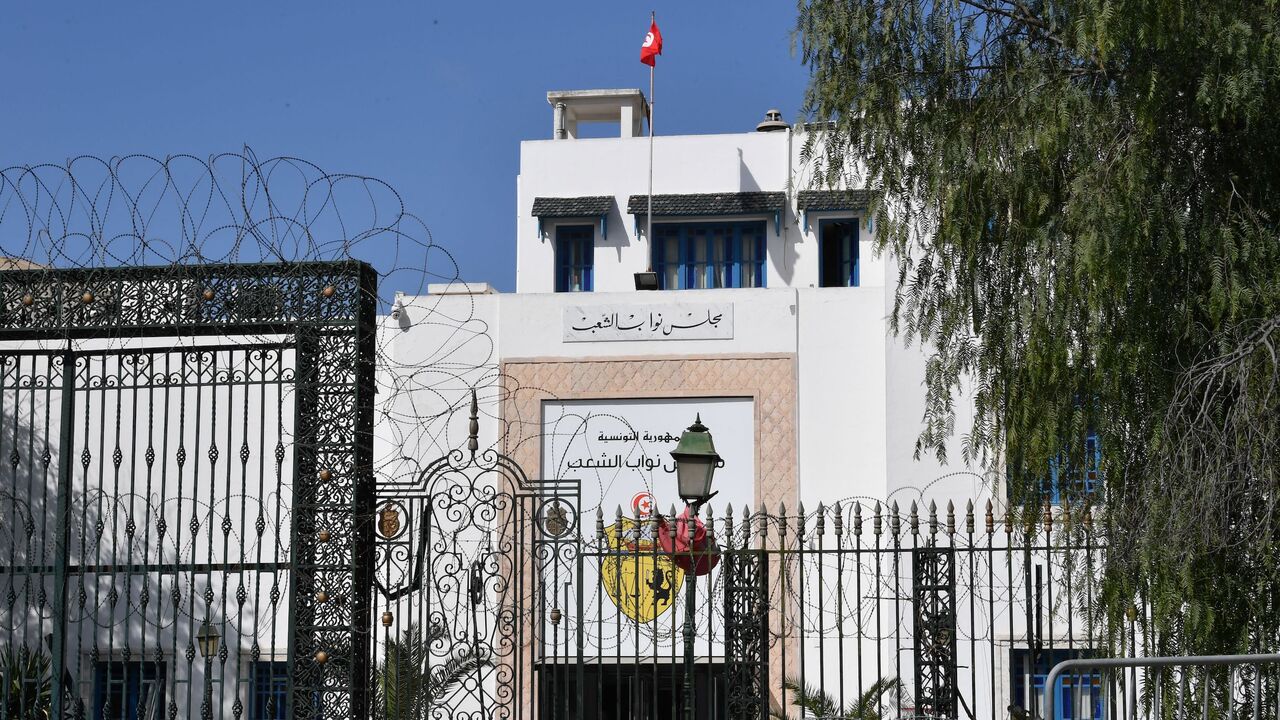 A picture shows the Tunisian parliament in Tunis on March 31, 2022. 