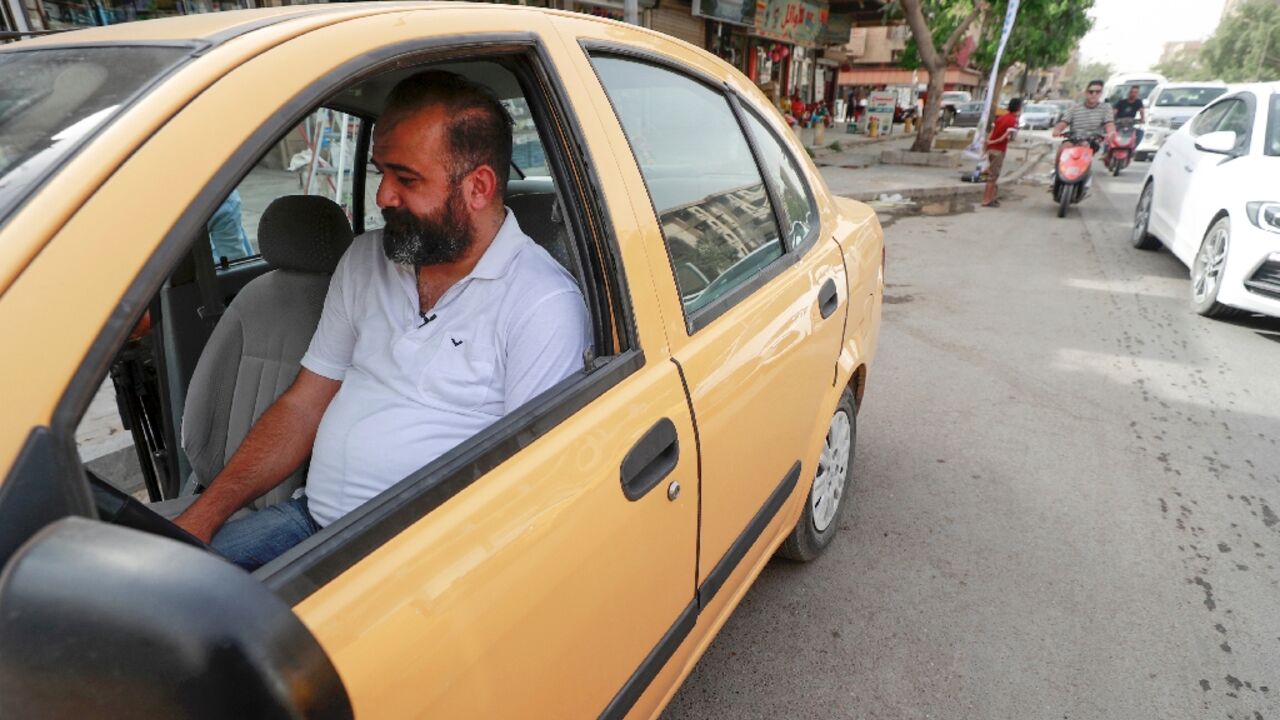 Iraqi taxi driver Osama Mohammed has seen his income shrink as congestion in the capital Baghdad has become worse Iraqi taxi driver Osama Mohammed has seen his income shrink as congestion in the capital Baghdad has become worse
