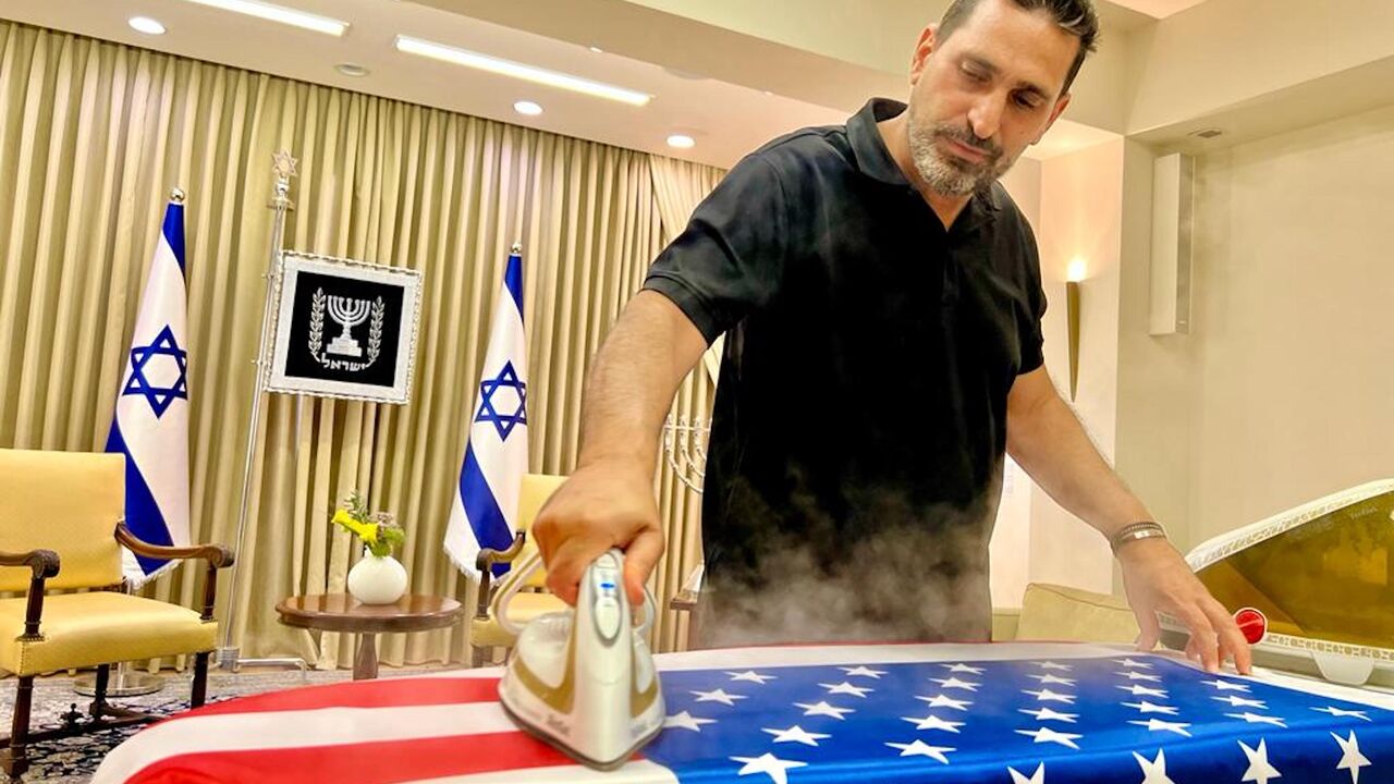 US flag ironed