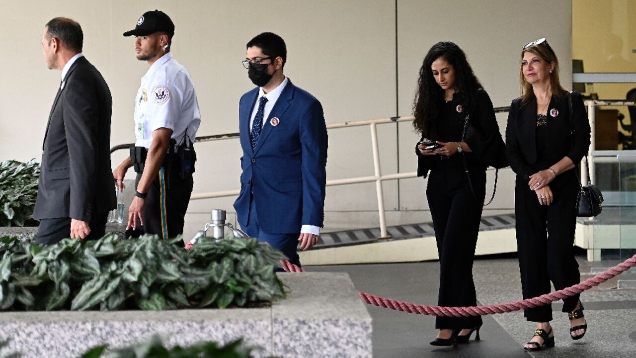 The family of slain Palestinian-American journalist Shireen Abu Akleh leaves the State Department after meeting with US Secretary of State Antony Blinken