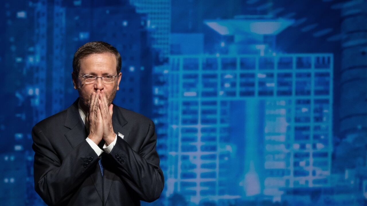 Israeli President Isaac Herzog before giving a speech in the Swiss city of Basel, on August 29, 2022 Israeli President Isaac Herzog before giving a speech in the Swiss city of Basel, on August 29, 2022