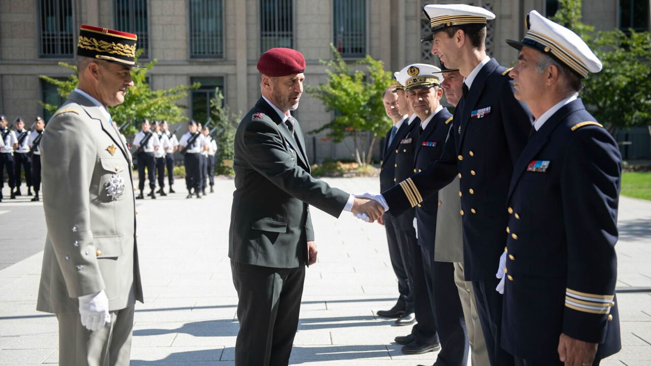 Israel Defense Forces Chief of Staff Aviv Kochavi during an official visit to France, Defense Ministry headquarters, Paris, France, Sept. 21 2022.