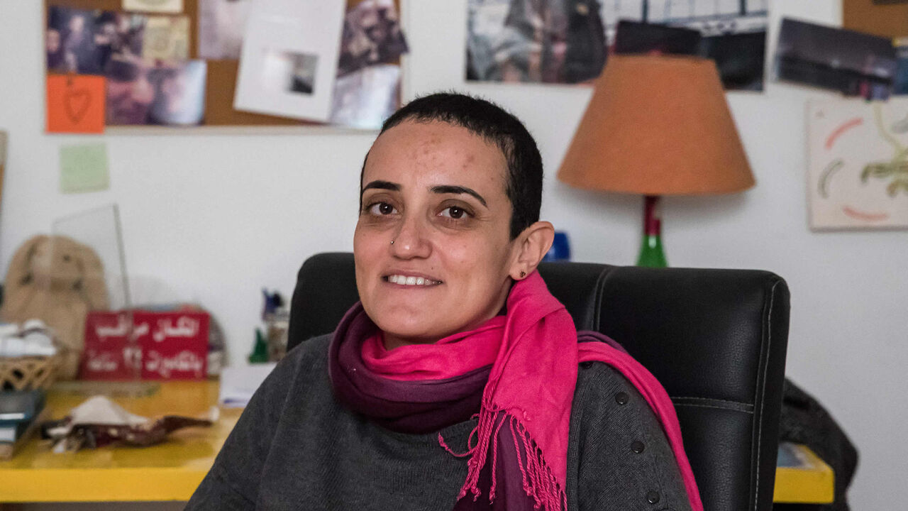 Egyptian journalist Lina Attalah, co-founder and editor-in-chief of the Cairo-based online newspaper Mada Masr, gives an interview with AFP, Cairo, Egypt, Dec. 28, 2020.