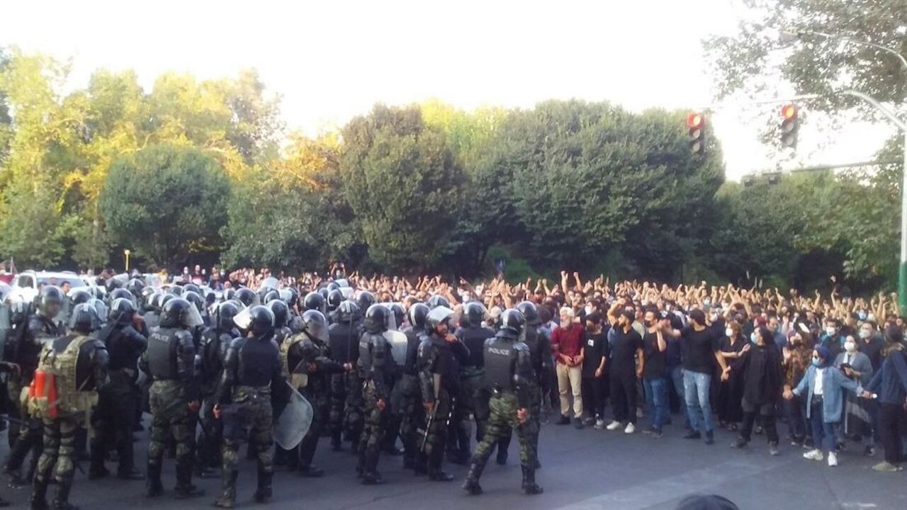 Protests in Tehran on Sept. 20.