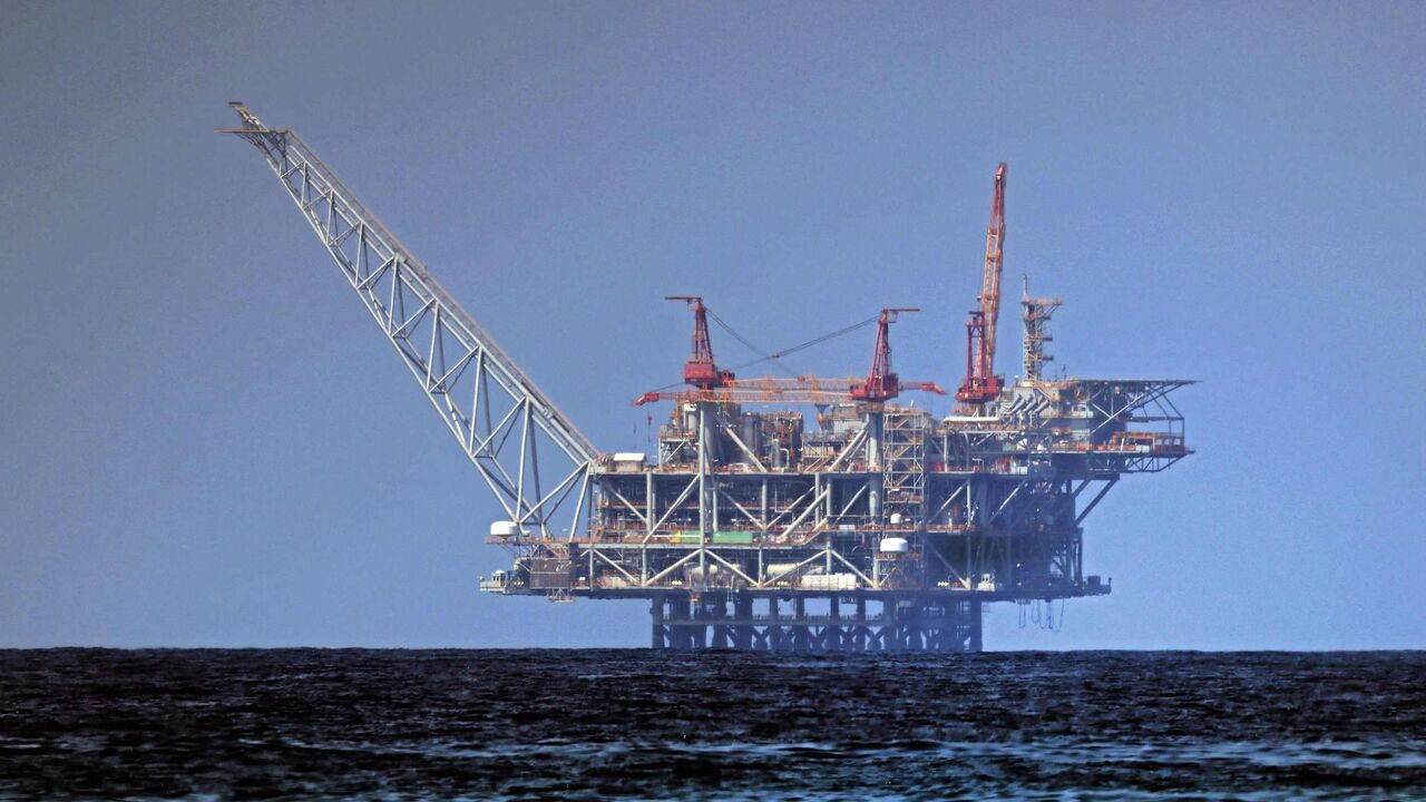 A view of the platform of the Leviathan natural gas field in the Mediterranean Sea.