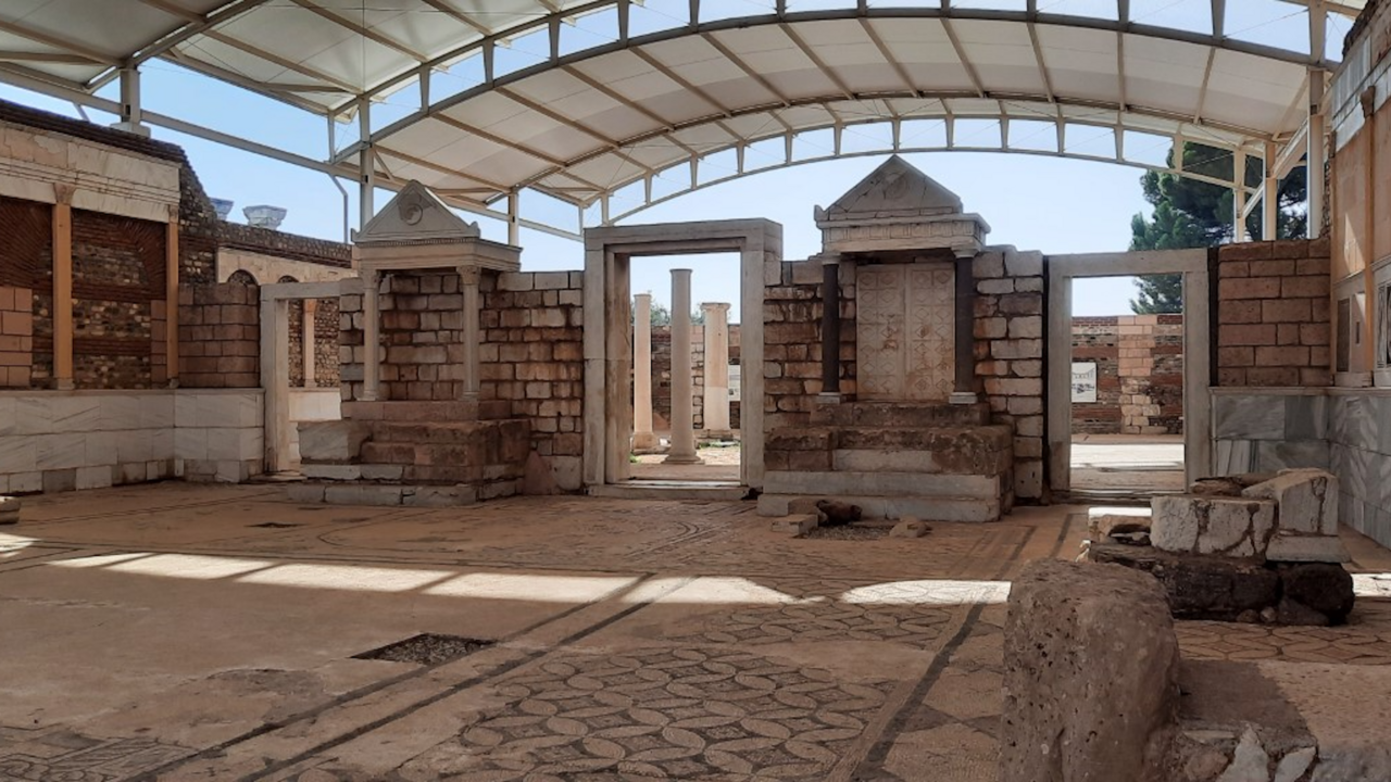 A view of the of Sardis Synagogue's interior, Manisa, Turkey.