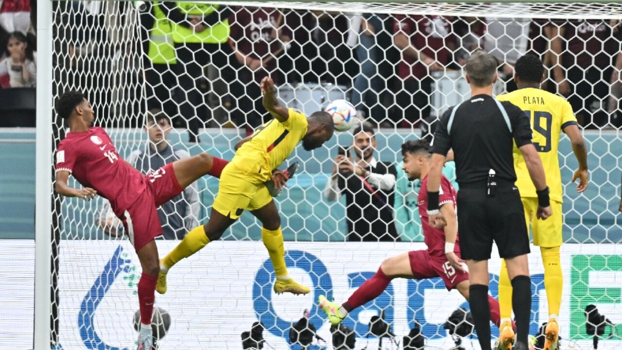 Ecuador forward Enner Valencia headed the ball into the net against host nation Qatar but the goal was disallowed