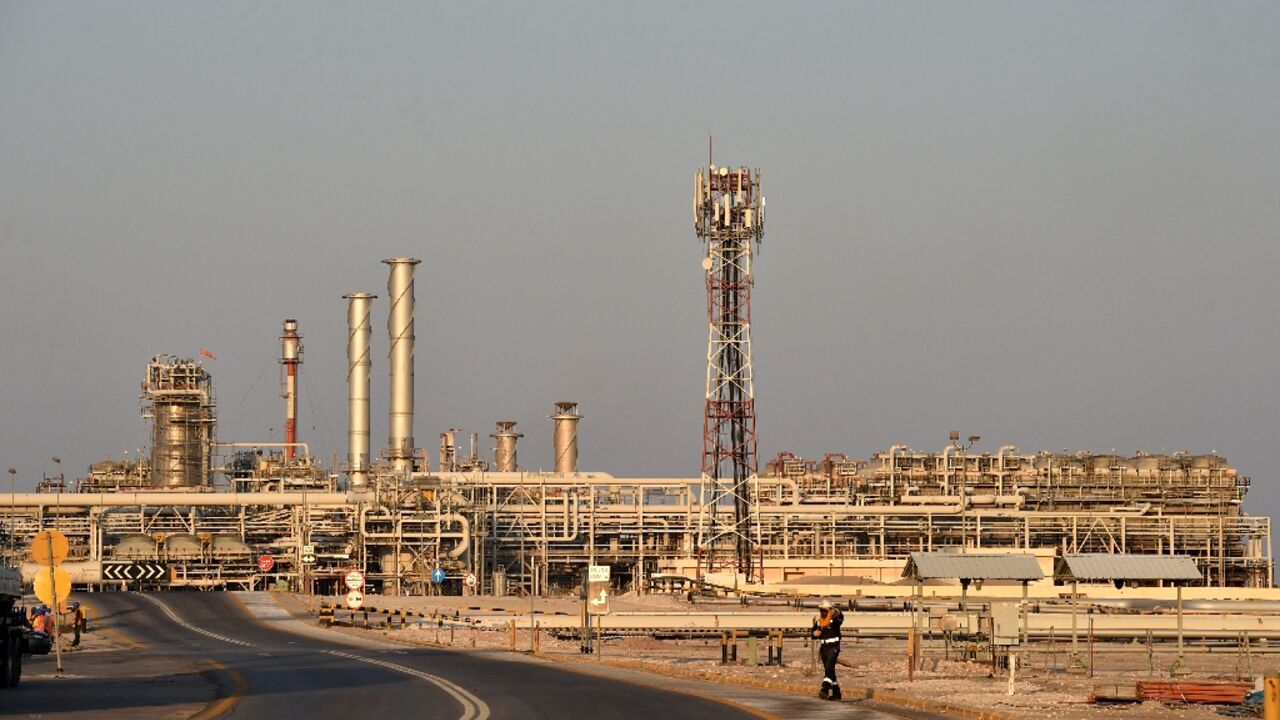 Saudi Aramco's Abqaiq oil processing plant:on Tuesday posted it posted a 39-percent jump in third-quarter profits year on year boosted by higher oil prices resulting largely from Russia's invasion of Ukraine Saudi Aramco's Abqaiq oil processing plant:on Tuesday posted it posted a 39-percent jump in third-quarter profits year on year boosted by higher oil prices resulting largely from Russia's invasion of Ukraine