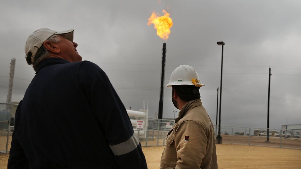 Flared natural gas is burned off at Apache Corporations operations at the Deadwood natural gas plant in the Permian Basin in 2015 Flared natural gas is burned off at Apache Corporations operations at the Deadwood natural gas plant in the Permian Basin in 2015