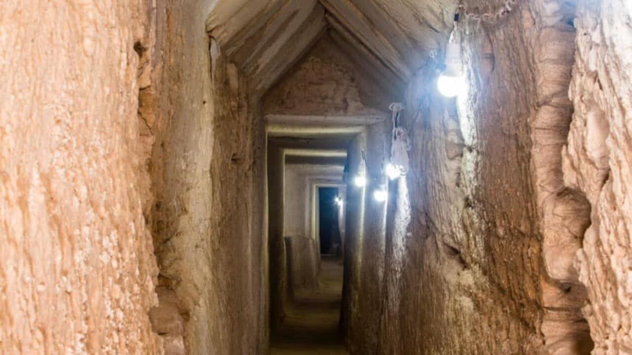The underground tunnel is found beneath Taposiris Magna, west of the coastal city of Alexandria.