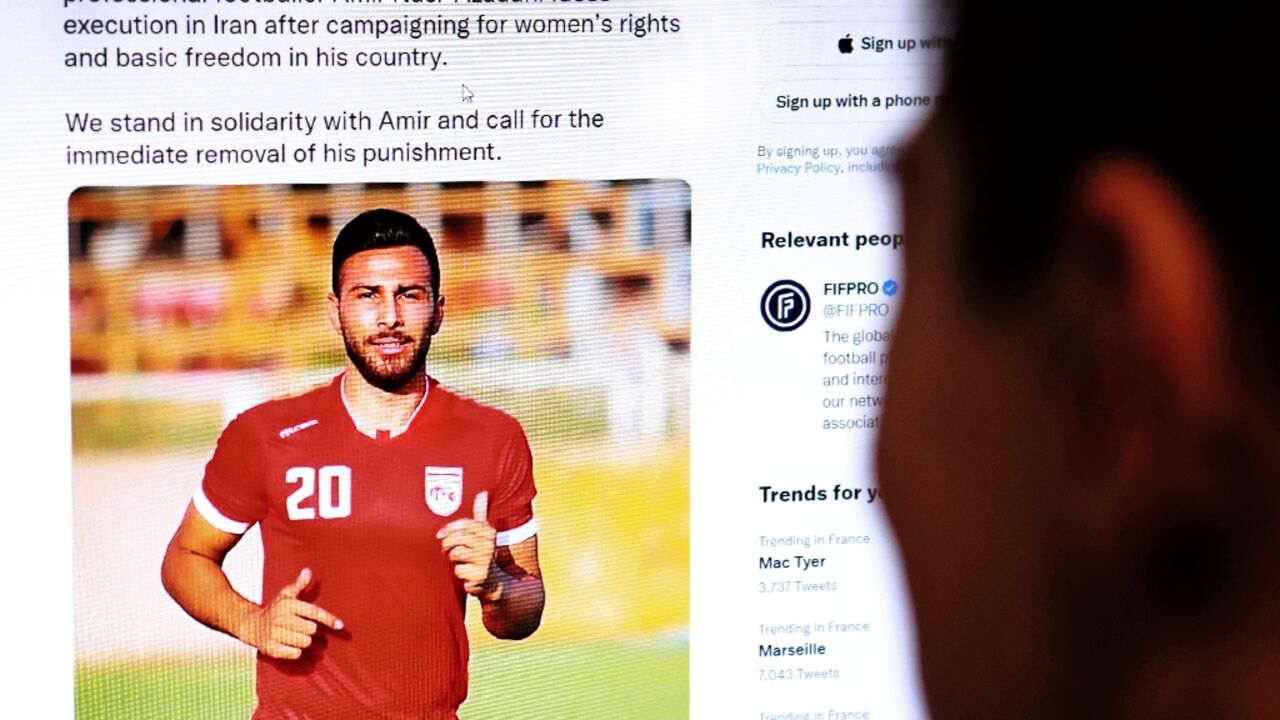 Iranian footballer Amir Nasr-Azadani faces a charge that carries the death penalty Iranian footballer Amir Nasr-Azadani faces a charge that carries the death penalty