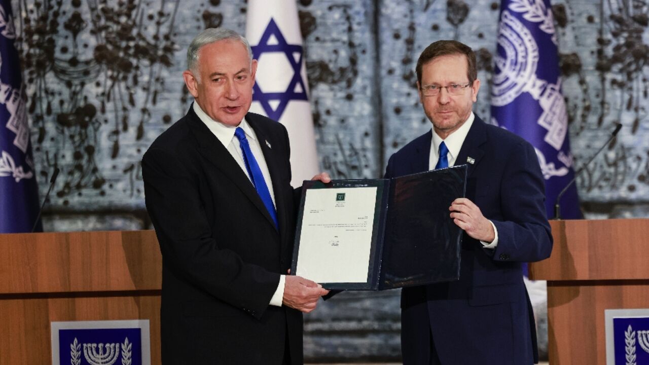 Benjamin Netanyahu received a 28-day mandate to form a government from President Isaac Herzog