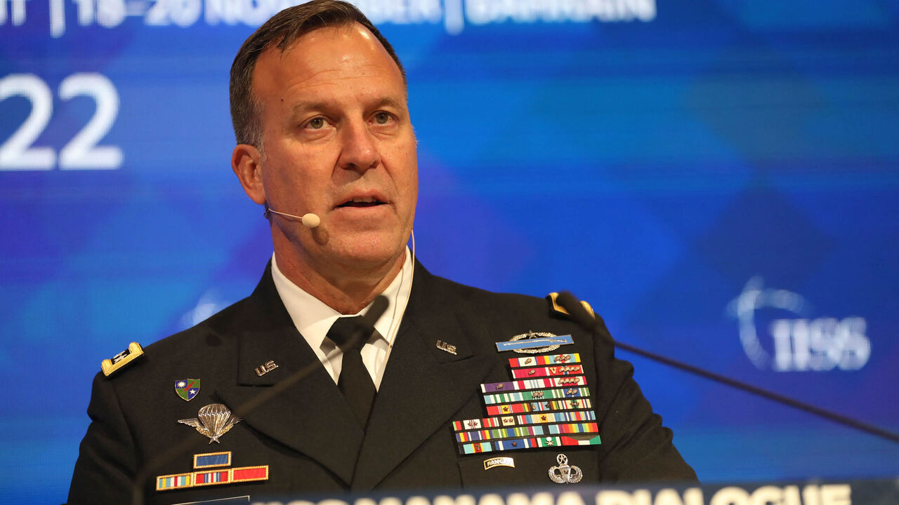 US Central Command Commander Gen. Michael Kurilla speaks at the 18th IISS Manama Dialogue, Manama, Bahrain, Nov. 19, 2022.