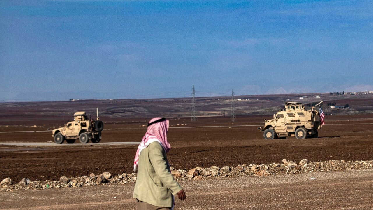 US forces, patrolling near Rmeilan in Syria's northeastern Hasakeh province, work in cooperation with the Syrian Democratic Forces