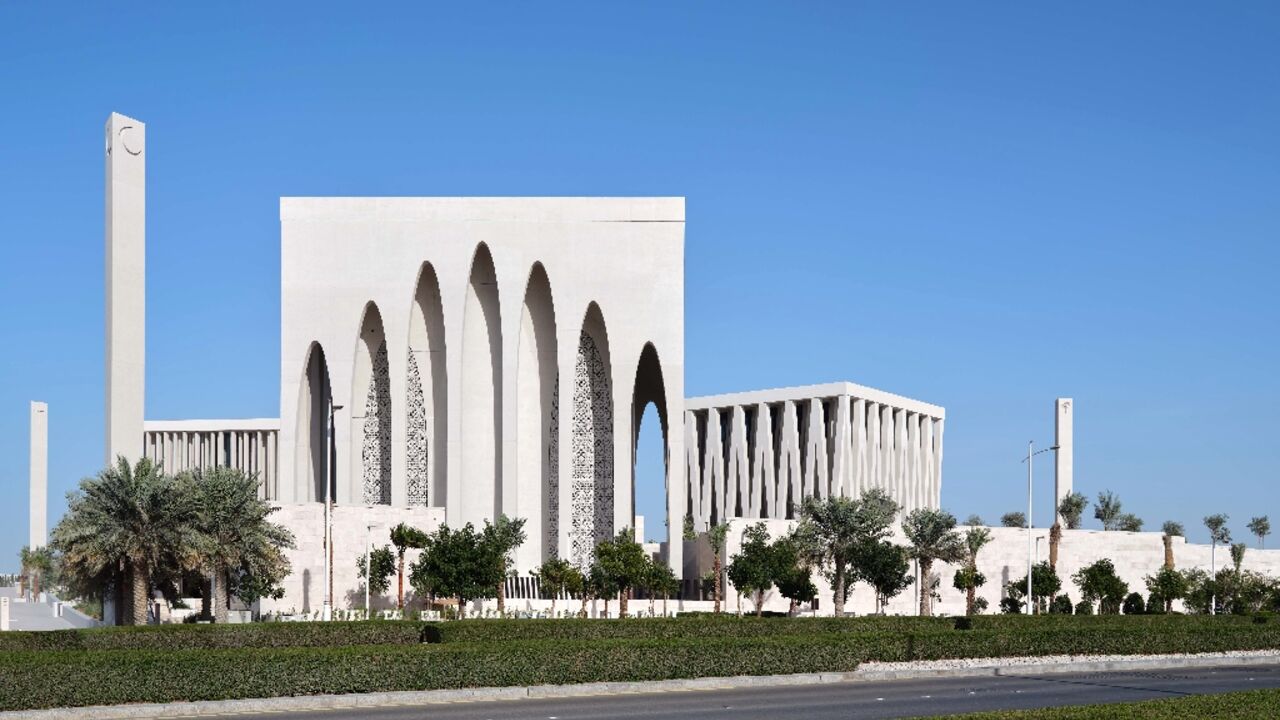 A handout picture released by the Abrahamic Family House shows the newly inaugurated Abu Dhabi centre housing a mosque, church and the UAE's first official synagogue A handout picture released by the Abrahamic Family House shows the newly inaugurated Abu Dhabi centre housing a mosque, church and the UAE's first official synagogue