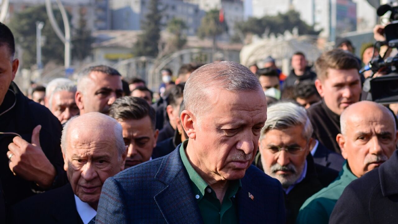 President Recep Tayyip Erdogan paid a visit to Turkey's southern province of Hatay, the worst affected by the tremor President Recep Tayyip Erdogan paid a visit to Turkey's southern province of Hatay, the worst affected by the tremor