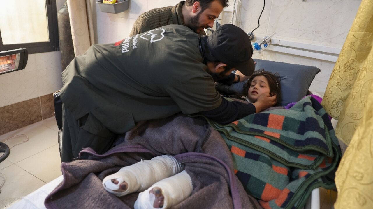 Sham pictured on a hospital bed in the rebel-held Syrian city of Idlib, on February 17, 2023 Sham pictured on a hospital bed in the rebel-held Syrian city of Idlib, on February 17, 2023