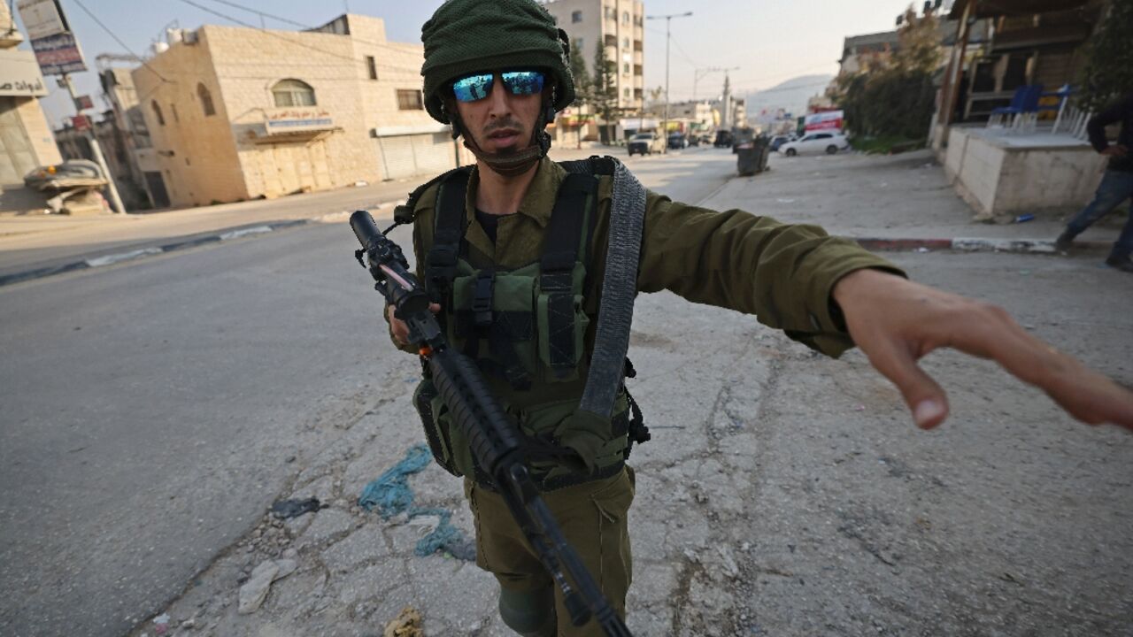 Israeli security forces deploy in Huwara in the occupied West Bank following the shooting death of two Israelis Israeli security forces deploy in Huwara in the occupied West Bank following the shooting death of two Israelis