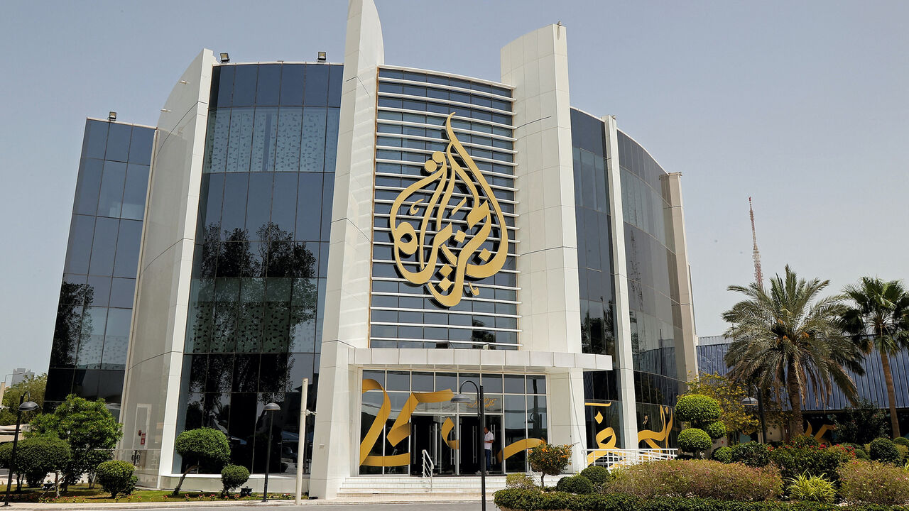 This picture taken on May 11, 2022 shows a view of the main headquarters of Qatari news broadcaster Al Jazeera in the capital Doha.  