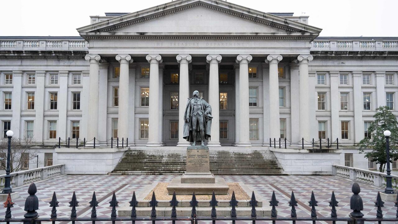 The US Treasury Department building is seen in Washington, DC, January 19, 2023, following an announcement by the US Treasury that it had begun taking measures Thursday to prevent a default on government debt, as Congress heads towards a high-stakes clash between Democrats and Republicans over raising the borrowing limit. - The world's biggest economy could face severe disruption with Republicans threatening to refuse the usual annual rubber stamping of a rise in the legal borrowing limit, and this could pu