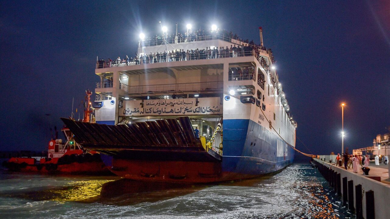 The Saudi-flagged ferry passenger ship Amanah carrying evacuated civilians fleeing violence in Sudan.