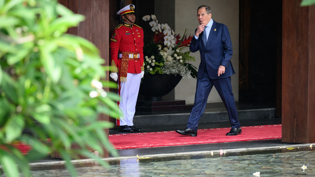 Minister of Foreign Affairs of the Russian Federation Sergey Lavrov arrives at the formal welcome ceremony to mark the beginning of the G20 Summit on November 15, 2022 in Nusa Dua, Indonesia. The G20 meetings are being held in Bali from November 15-16. (Photo by Leon Neal/Getty Images,)