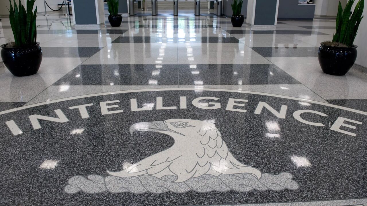 The CIA logo in the lobby of CIA Headquarters in Langley, Va.