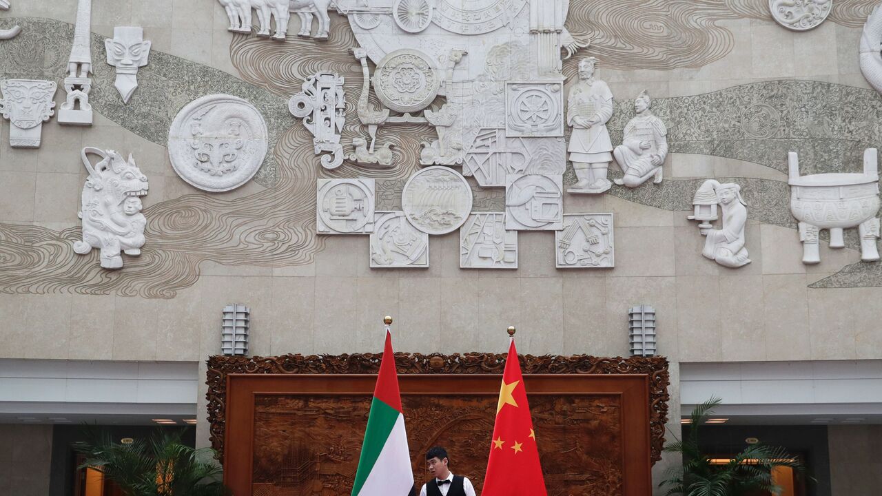 UAE China flags