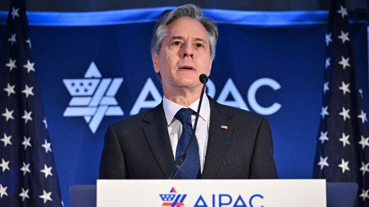 US Secretary of State Antony Blinken called for normalization of Israeli-Saudi ties during remarks at the American Israel Public Affairs Committee policy summit in Washington shortly before d departing for talks in Saudi Arabia US Secretary of State Antony Blinken called for normalization of Israeli-Saudi ties during remarks at the American Israel Public Affairs Committee policy summit in Washington shortly before d departing for talks in Saudi Arabia