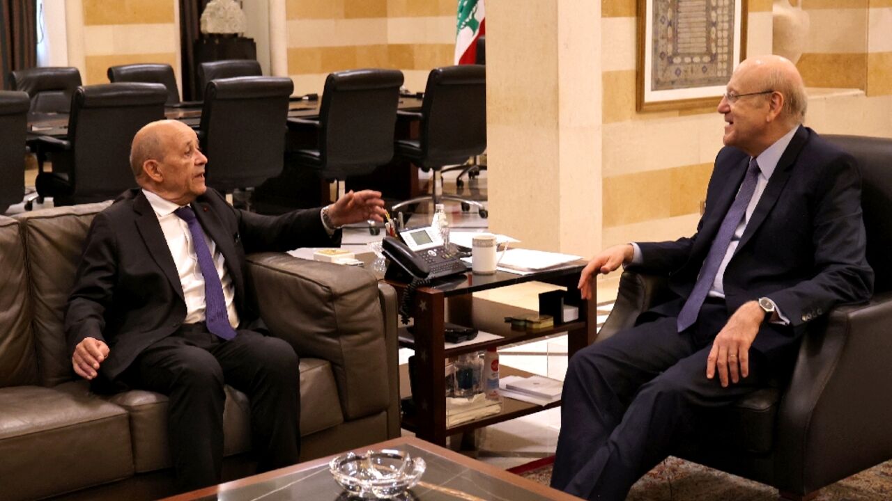 France's new special envoy for Lebanon Jean-Yves Le Drian met with Lebanese caretaker Prime Minister Najib Mikati during a visit to Beirut France's new special envoy for Lebanon Jean-Yves Le Drian met with Lebanese caretaker Prime Minister Najib Mikati during a visit to Beirut