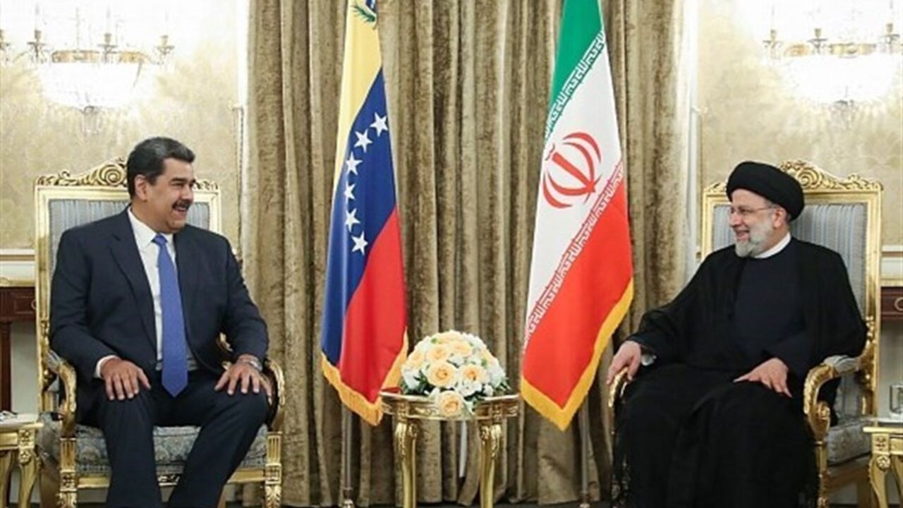 Presidents Nicolas Maduro and Ebrahim Raisi during their meeting in Tehran. June 11, 2022